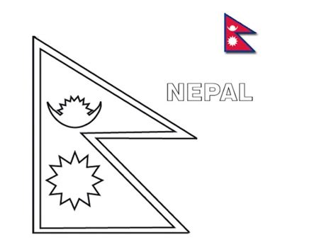 Geography Blog: Nepal flag coloring page