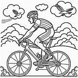 Cycling Race coloring Page Download Or Print For Free sketch template