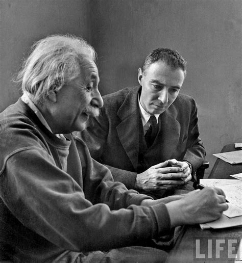 Robert Oppenheimer visiting Albert Einstein at the Institute for ...