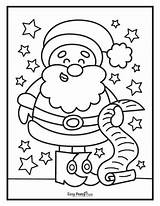 Santa List Coloring Page sketch template