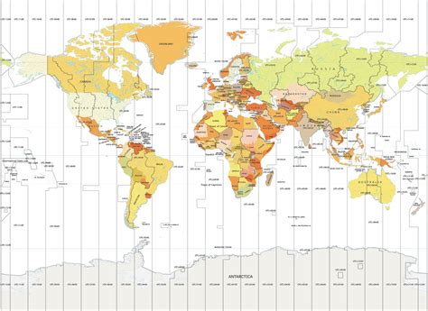 Map Of Time Zones Of The World - Misti Teodora
