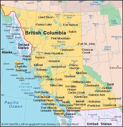 Map Of Bc Canada