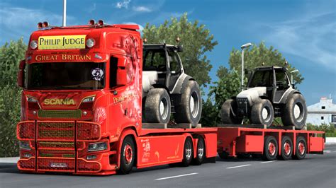 Flatbed Trailer Addon For Rjl Scania And Next Gen Scania Euro Truck ...