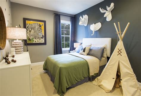 Welcome to the wild side! A safari themed bedroom complete with a teepee. | Pulte Homes Diy Room ...