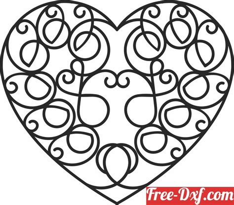 Download Decorative one line heart wall art bjc5d High quality fr