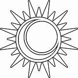 Sun And Moon Coloring sketch template