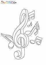 Music Notes Coloring Pages sketch template