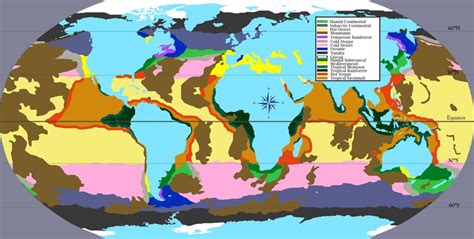 Climate map of Earth if ocean and continents were reversed (anything ...