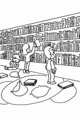 Coloring Pages Of Books In A Library sketch template