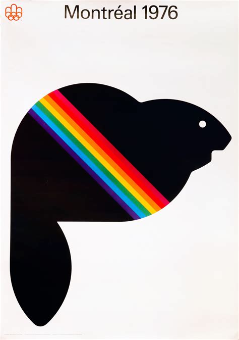 1976 Original Montreal Olympics poster - Beaver, Amik (Medium) Mascot ...