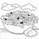 Salad Coloring Pages sketch template