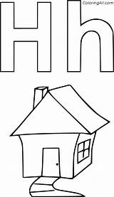 Letter H Coloring Page sketch template