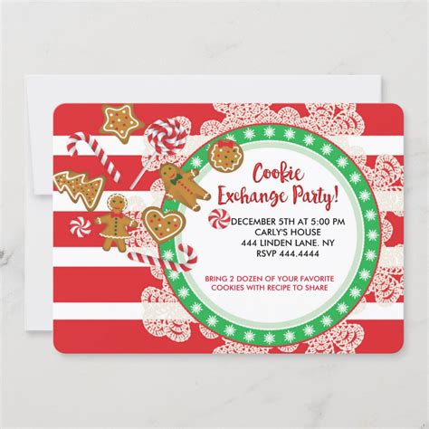 Christmas Cookie Swap Exchange Party Invitation | Zazzle