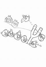 Angry Birds Slingshot Printable Coloring Page Sketch sketch template