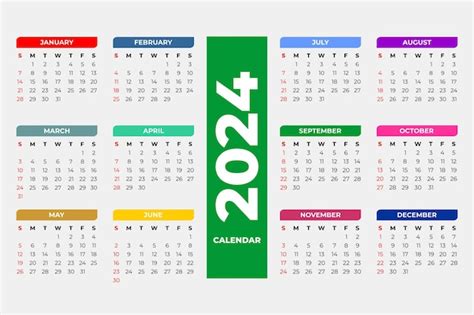 Premium Vector | 2024 Calendar Template editable vector