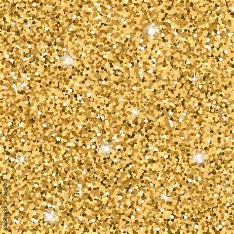 Gold Glitter Texture. Seamless sequins pattern. Lights and sparkles. Glowing New Year or ...