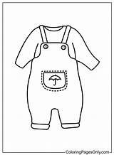 Clothes Baby Coloring Pages Clothing Printable Templates Boy Kids  sketch template