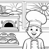 Baker coloring page Download Or Print For Free sketch template