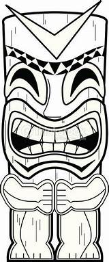Tiki Totem Pole Coloring Pages Coloring sketch template