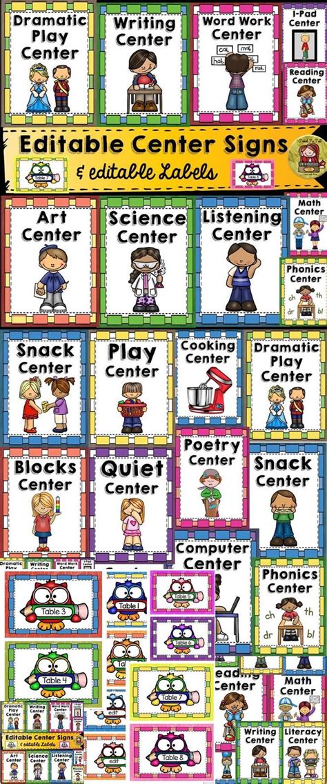 Free Printable Preschool Center Signs Printable Form - vrogue.co
