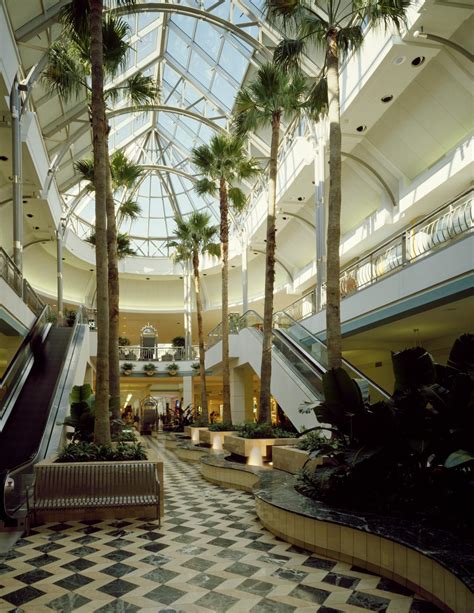 Shopping mall atrium and escalators | Library of Congress