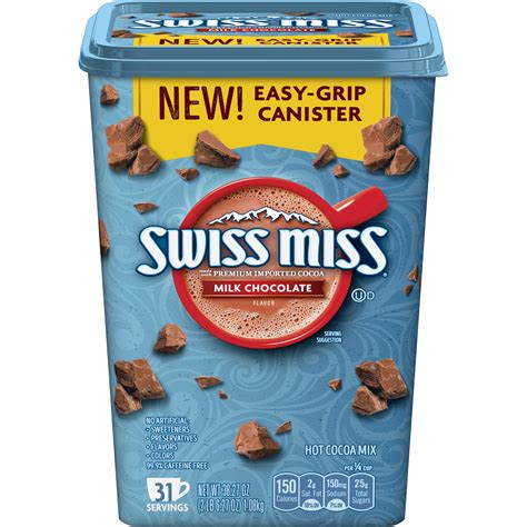 Swiss Miss Milk Chocolate Flavor Hot Cocoa Mix Canister, 38.27 oz. - Walmart.com - Walmart.com