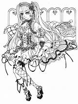 Printable Gothic Coloring Pages sketch template