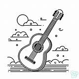 25 Guitar Coloring Pages  Free PDF Download sketch template