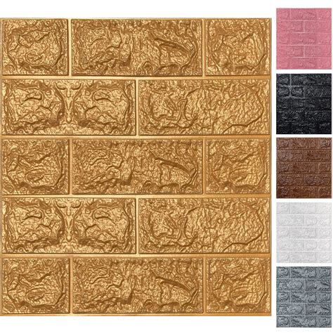Buy 3D Wall Panels Peel and Stick 3D Brick Wallpaper Peel and Stick Faux Stone Wall Panel Foam ...