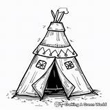 Tepee Coloring Pages  Free & Printable sketch template
