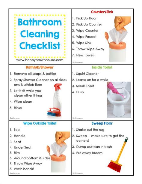 Editable Chore Cards for Kids | Kids cleaning, Bathroom cleaning checklist, Cleaning hacks