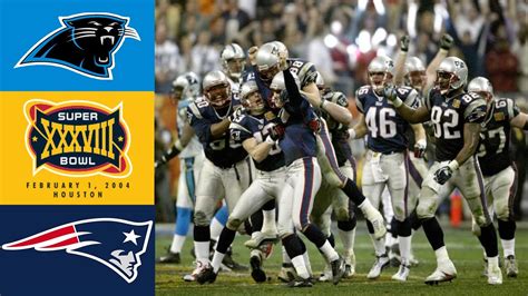 Panthers vs Patriots Super Bowl XXXVIII - YouTube