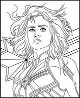 Printable Captain Marvel coloring Page Avengers sketch template