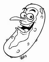 Dill Pickle Coloring Page Coloring Pages sketch template