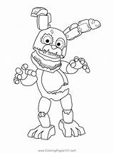 Plushtrap FNAF Coloring Page For Kids  Free Five Nights At Freddys sketch template