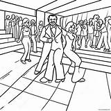 1970s Disco Dance Floor Coloring Page 48083 38020 sketch template