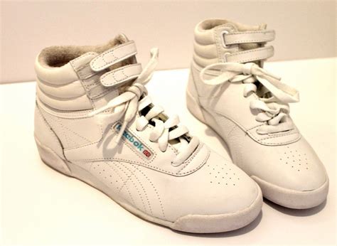 White Hi-Top Reebok Classic Size 4