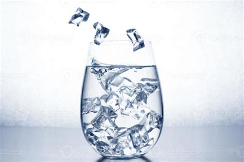 Glass of water with ice cubes. 10718528 Stock Photo at Vecteezy