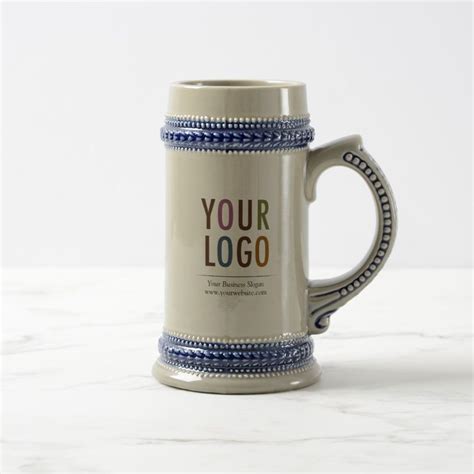 Ceramic Custom Beer Stein with Logo No Minimum | Zazzle | Custom beer ...