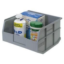 Plastic Stackable Medical Storage Bins - SSB425 - 12" x 11" x 7" | Bin-Store.com