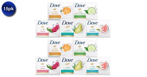 15 Pack: Dove Bar Soap Variety Bundle