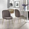 Set Of 2 Shaun Upholstered Modern Dining Chairs Gray - Lifestorey : Target