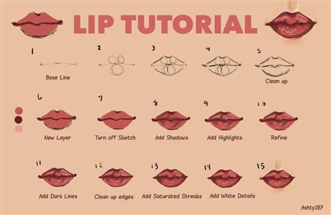 Lip Process by https://www.deviantart.com/ashty187 on @DeviantArt | Lips, Deviantart, Lip tutorial