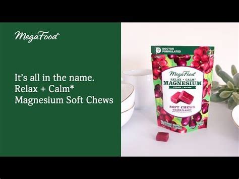 Relax + Calm* Magnesium Soft Chews | MegaFood | Calm magnesium ...