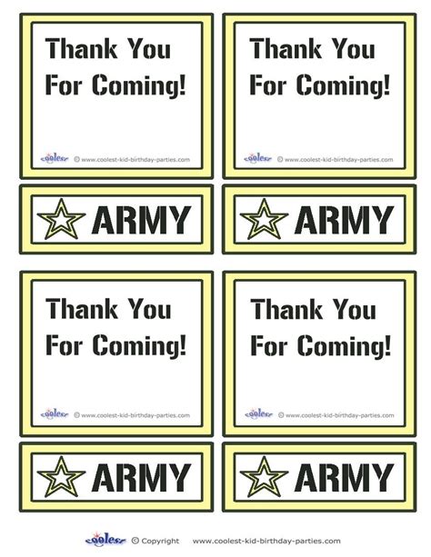 Military Thank You Cards Free Printable - Free Printable