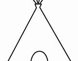 Zentangle Teepee  Coloring Page sketch template