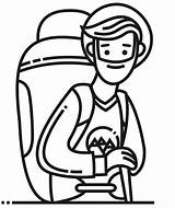 Hiker coloring Page  ColouringPages sketch template