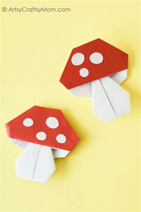 Easy Origami Mushroom Craft for Kids