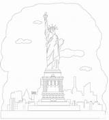 Statue Of Liberty Coloring Page  ColouringPages sketch template
