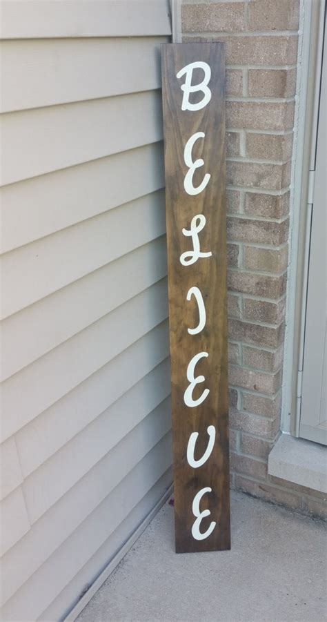 BELIEVE wooden sign, wooden believe sign, believe front porch sign, wooden front porch sign ...